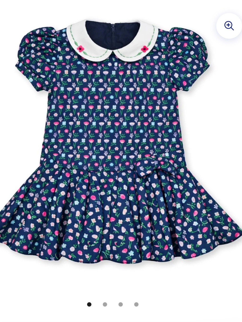 Florence Eiseman Navy Floral Dress SZ 2T